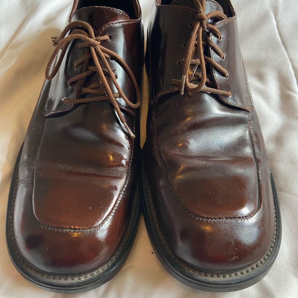 Robert Wagner Dark Brown Leather Oxfords Size 10